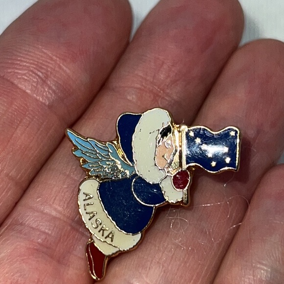 4 Alaska Angel Enamel Lapel Scatter Pins By Ace - Picture 6 of 12